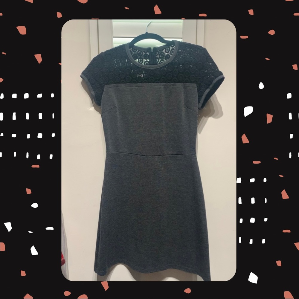 Hawthorne gray and black mini dress. Size M.